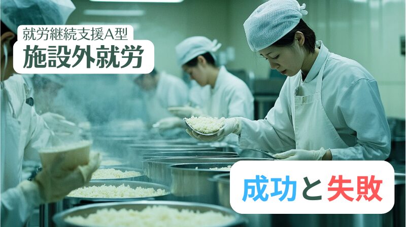 就労継続支援A型における施設外就労の成功と失敗についてまとめた記事のトップ画像です。
