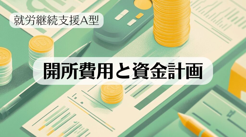 就労継続支援A型の開所費用と資金計画についてまとめた記事のトップ画像です。