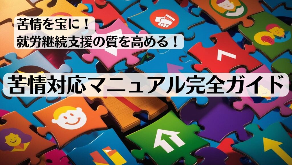 苦情を宝に！就労継続支援の質を高める苦情対応マニュアル完全ガイド